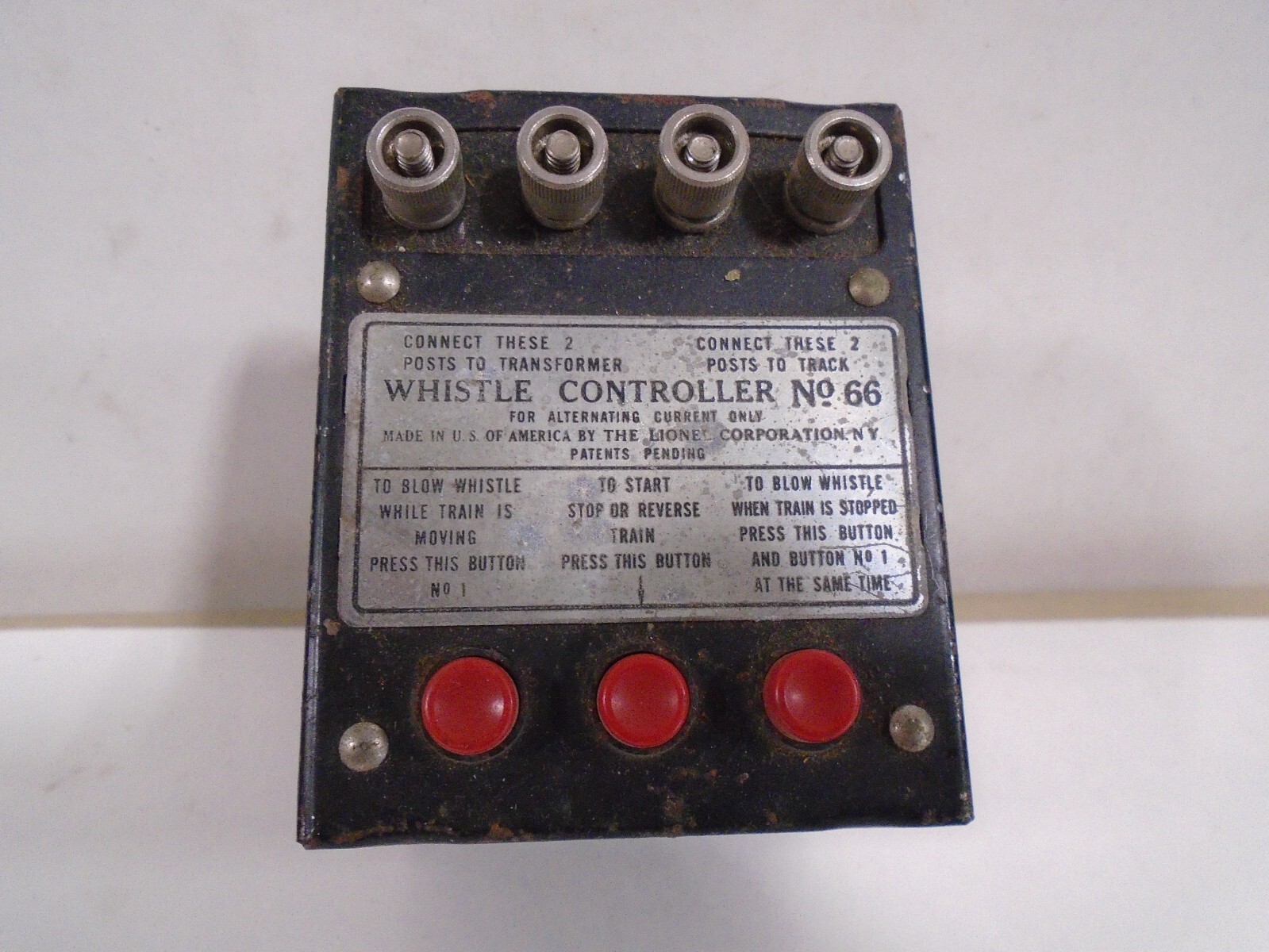 VINTAGE LIONEL #66 WHISTLE CONTROLLER