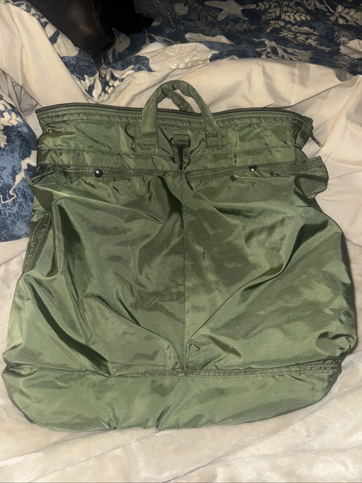 Vintage US Military 80s USAF Flyers Helmet Bag  UNICOR CAGE 82125 Pockets Zips