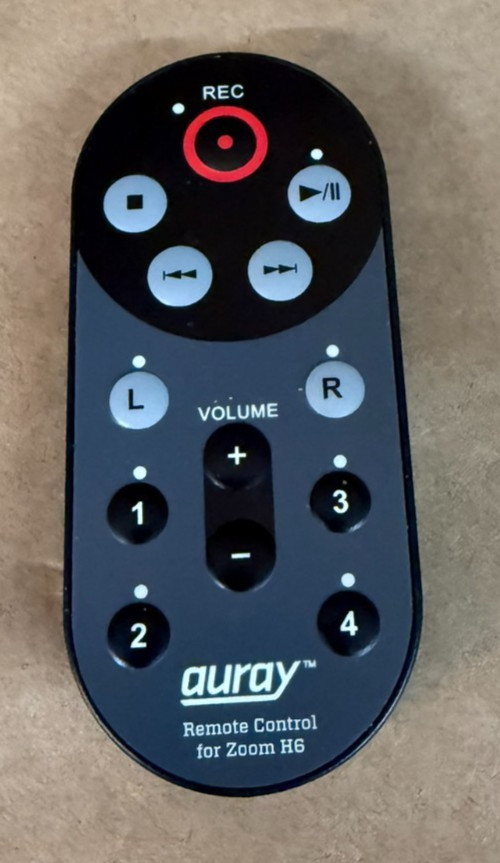 Auray RC-ZH6 Remote Control for Zoom H6 Handy Recorder