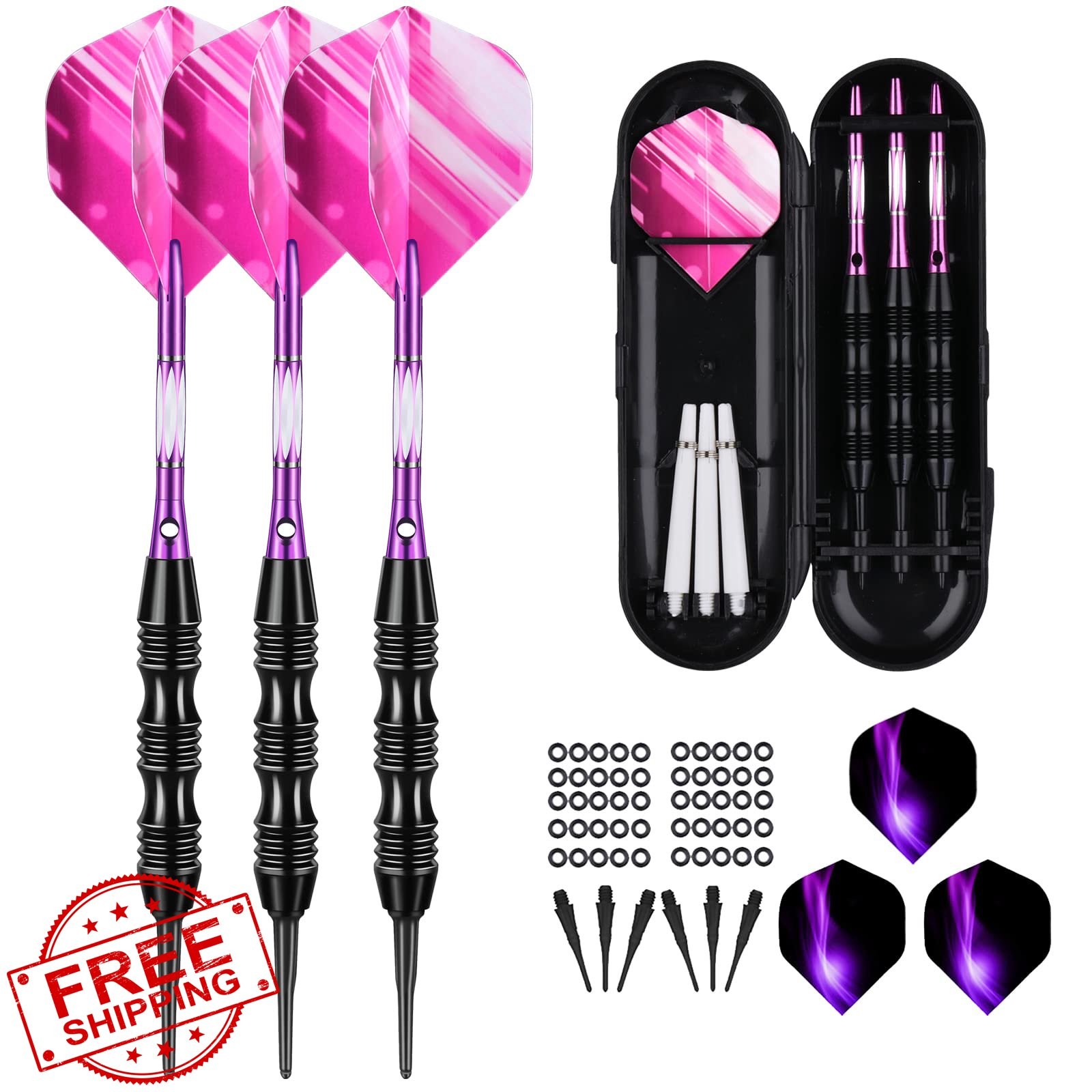 sanfeng 20g Soft Tip Darts Set Electronic Board Case