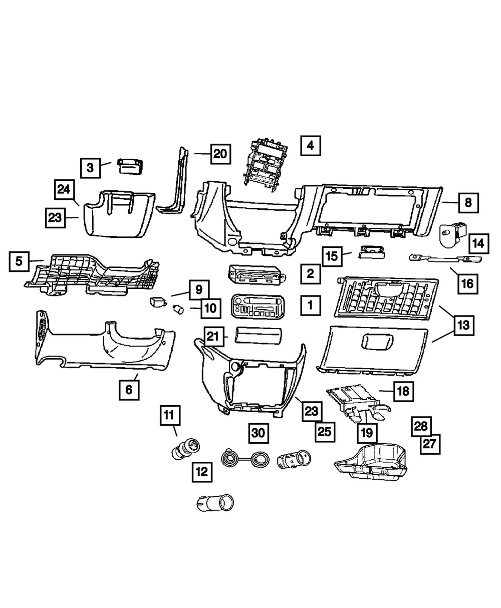 Genuine Mopar Glovebox Latch SC88BD1AA