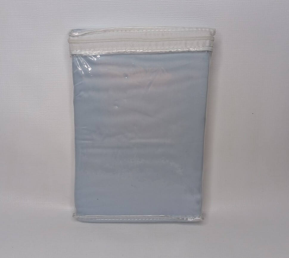 2 Standard Pillowcases 300 Thread Count Sateen Blue Pillowcase Set