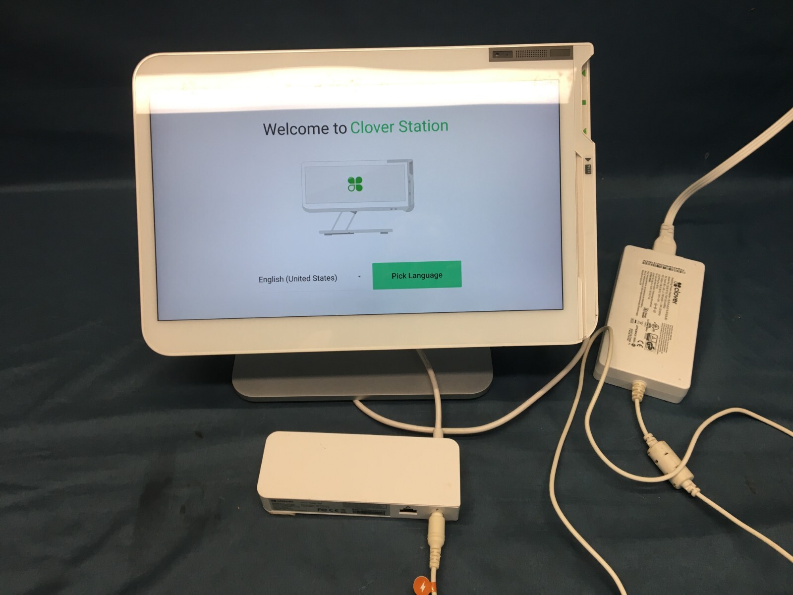 **READ** Clover C500 Station POS Point of Sale System w/ Power Supply