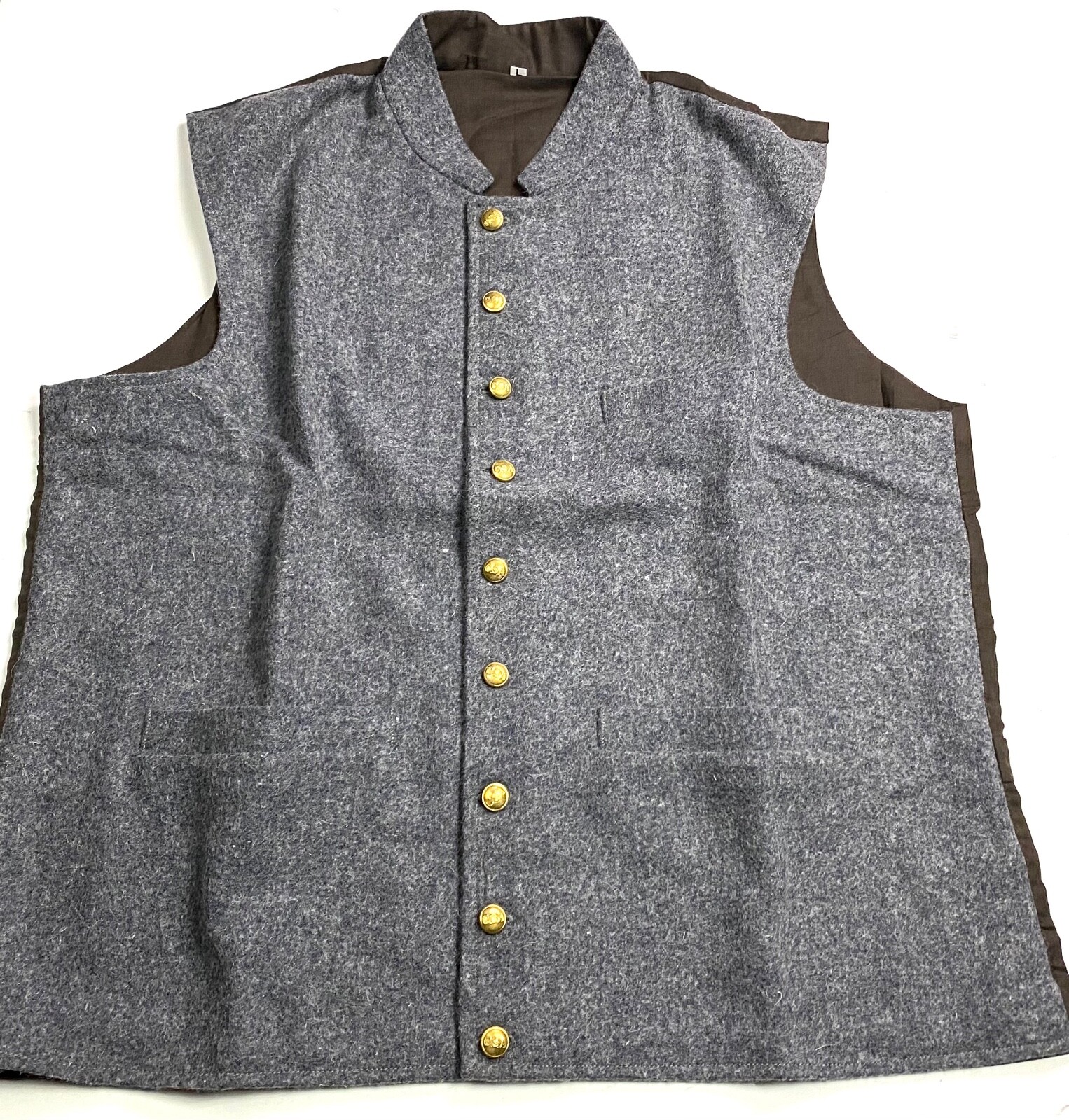 CIVIL WAR CS CSA CONFEDERATE WOOL INFANTRY JACKET VEST-XLARGE 48R