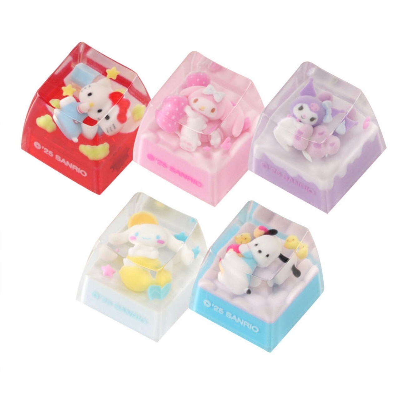 Sanrio Keycap Resin Kitty MyMelody Kuromi cinnamoroll pochacco Official Licensed