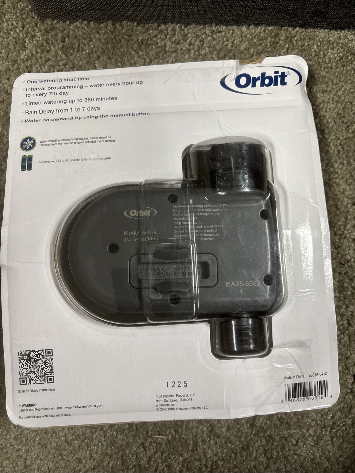 Orbit 56619 1-Outlet Hose Faucet Timer
