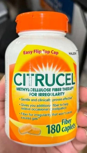 Citrucel Fiber Therapy Caplets for Irregularity, Easy to Swallow 180 Counts