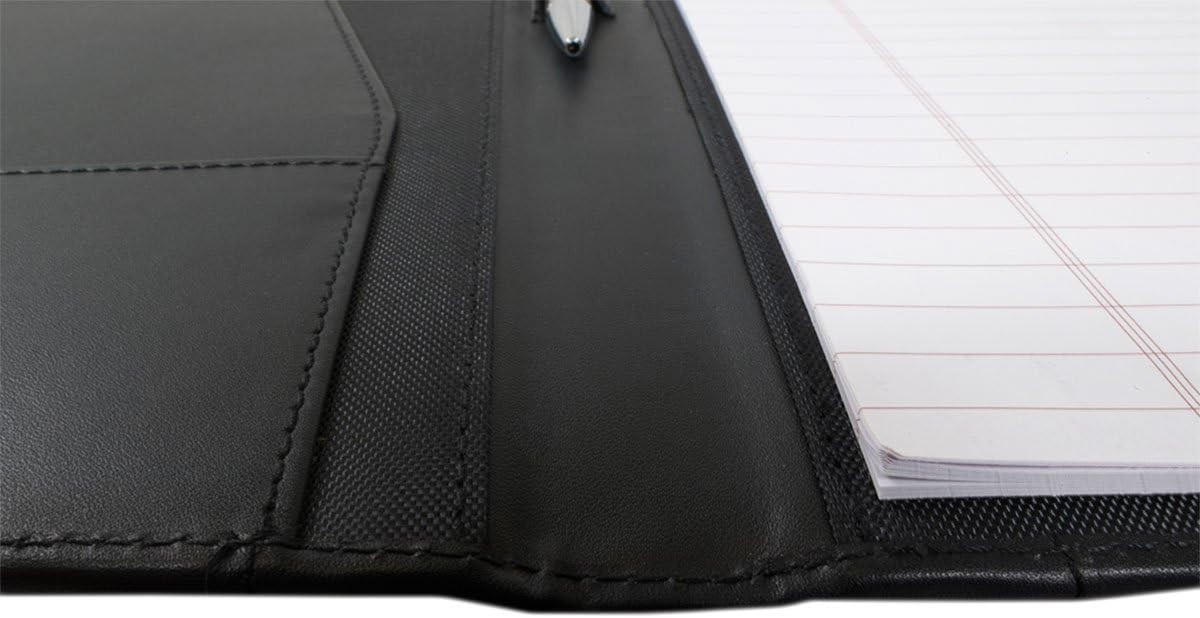 Dacasso Top-Grain Leather Standard Portfolio, Black (E1001) NEW