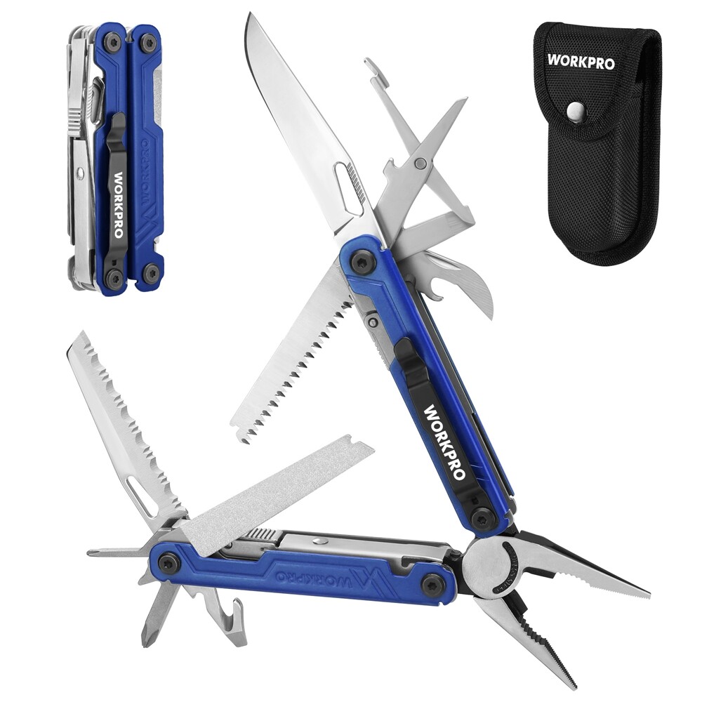WORKPRO 18-in-1 Stainless Steel Multi Tool Plier EDC Multitool with Pocket Knife