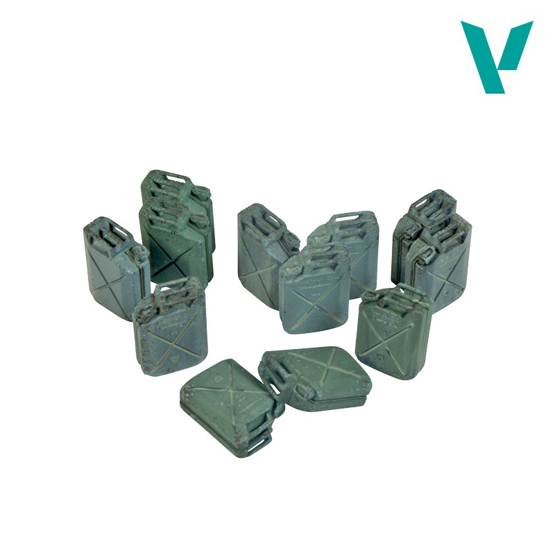 Allied Forces WWII 1/35 Scale Jerrycan Set - 12 Unpainted Fuel Cans