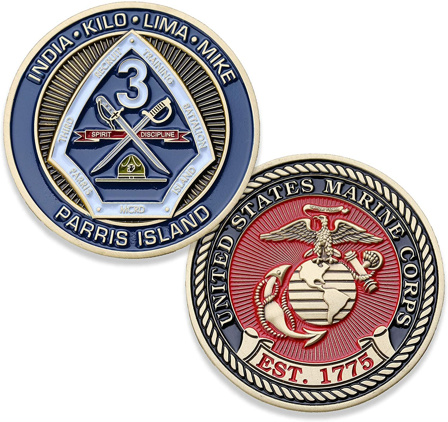 3rd Recruit Training Battalion Parris Island Challenge Coin