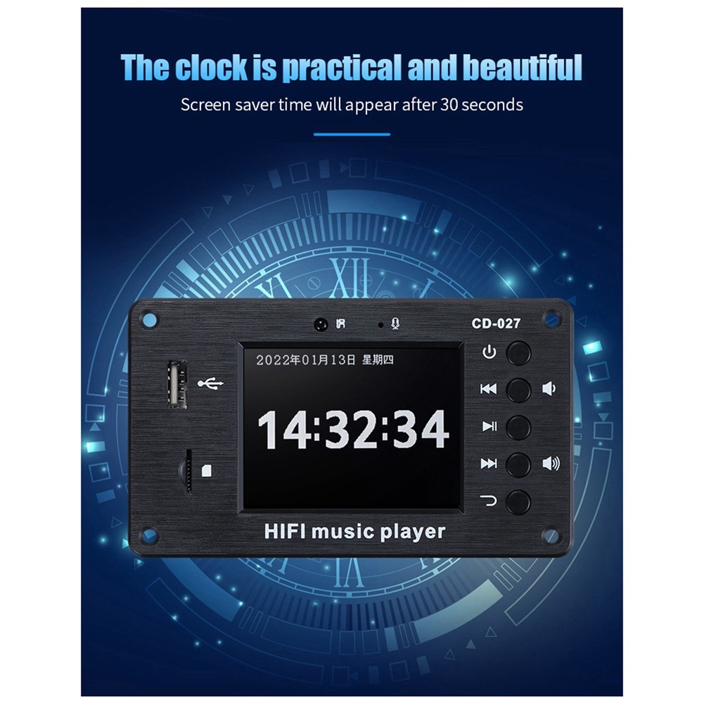 2.8-Inch Color Screen Bluetooth 5.1 Car Synchronization Lossless Decoding7333