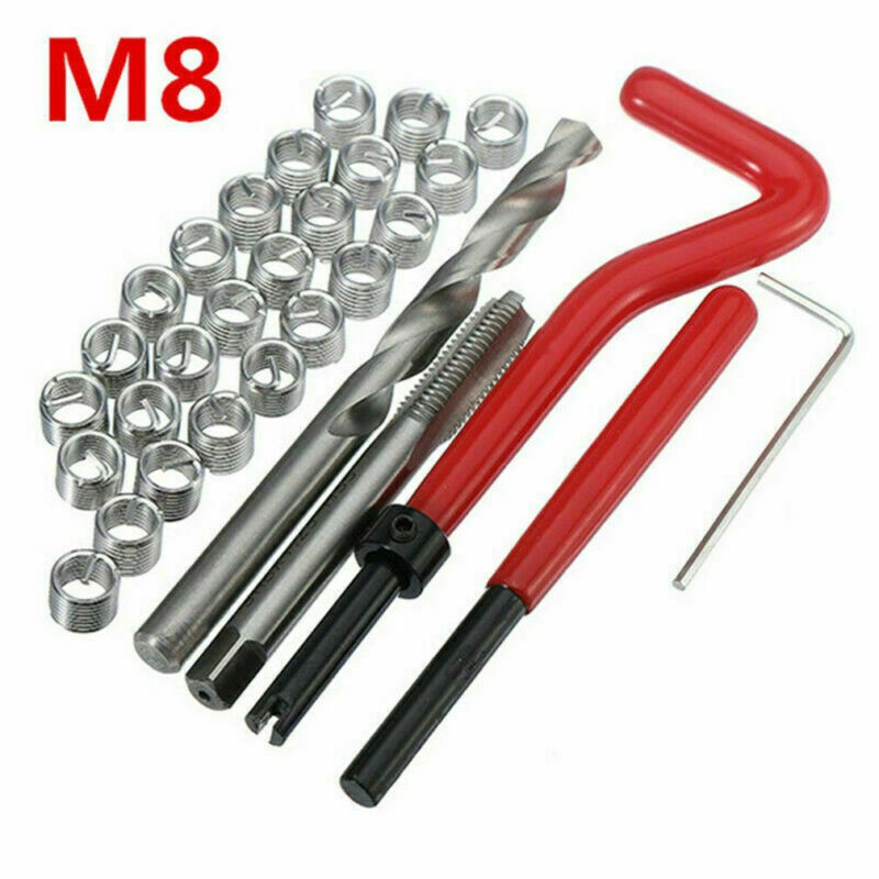 30Pcs Metric Thread Repair Insert Kit M6 M8 Helicoil Pro Coil Tool Insert Kit