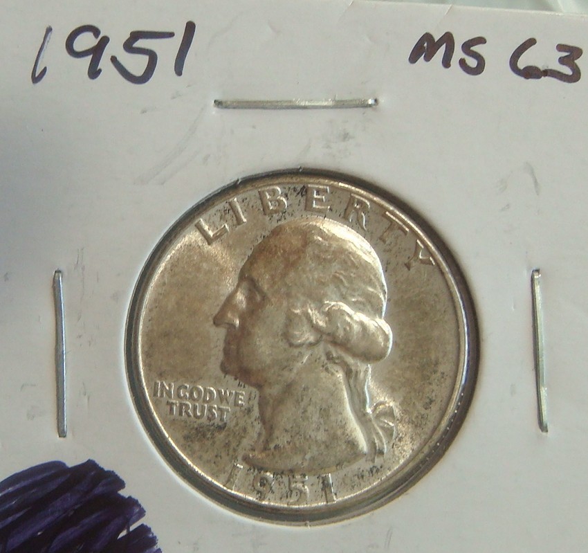 1951 BU Washington Quarter Uncirculated 25C