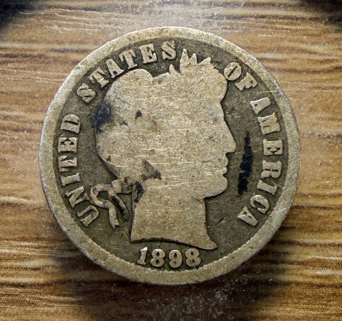 1898-P Barber Dime - Actual Silver Coin Shown - Free Shipping & Tracking INV507