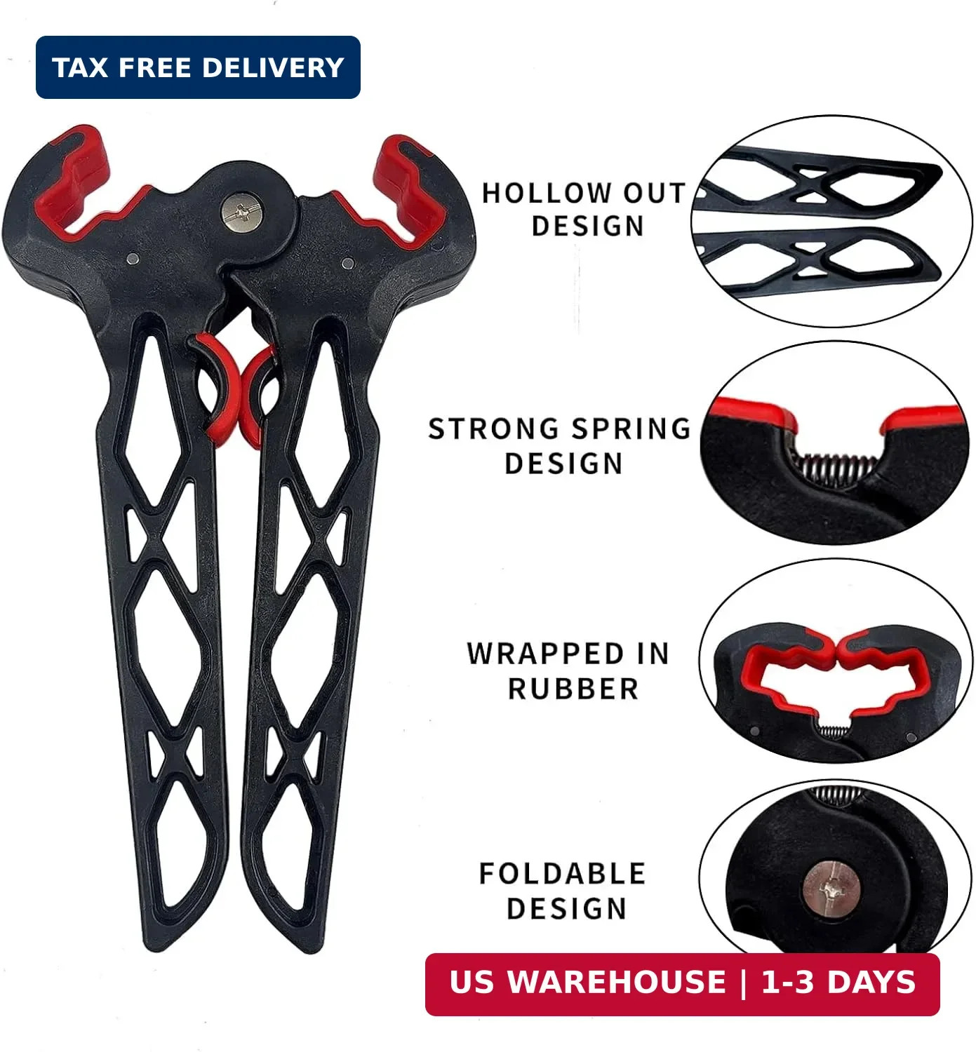 Archery Bow Stand Folding Compound Bow Stands Bow Jack Limbs Clamp Kickstand Gro