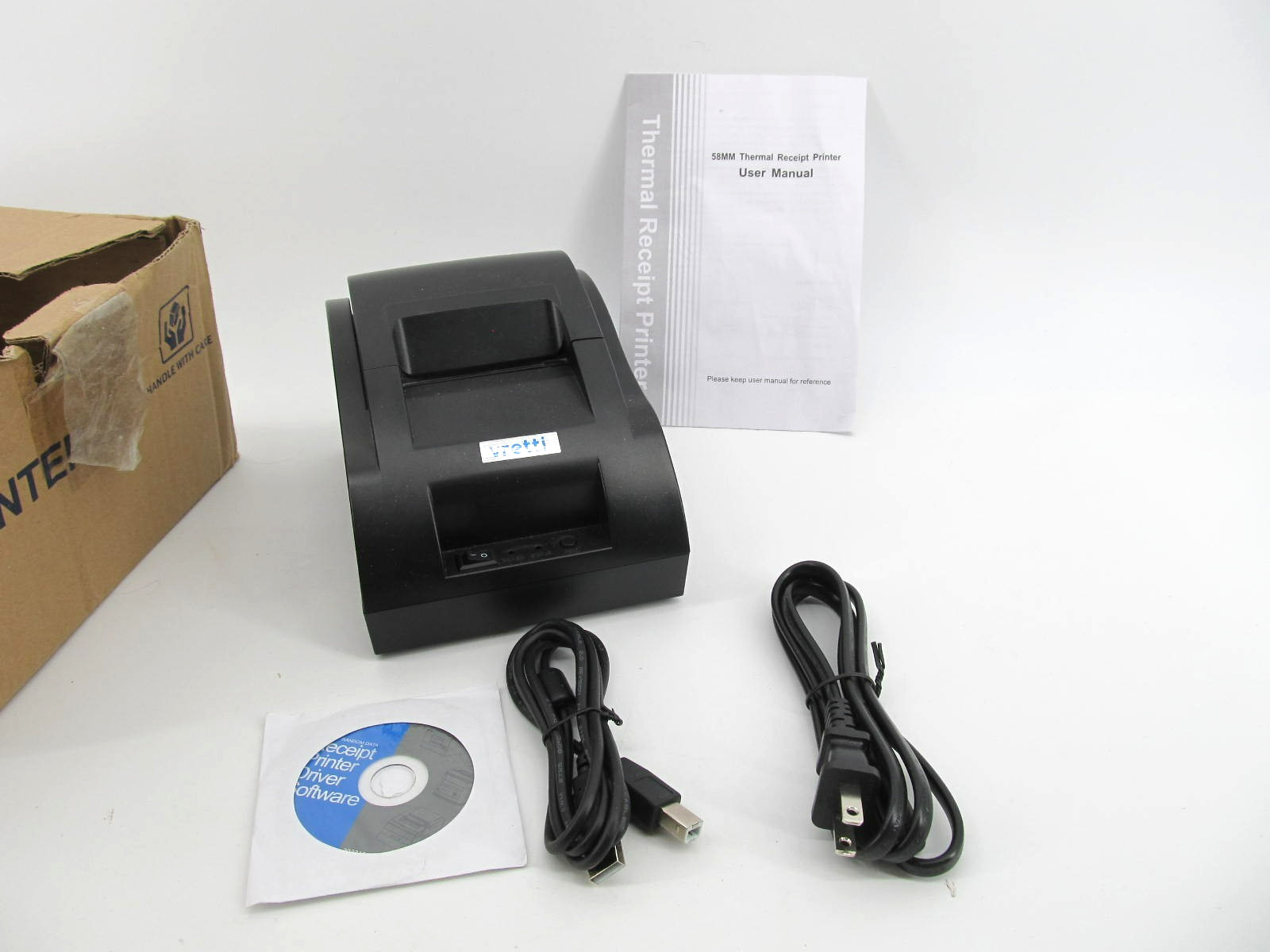 Vretti Thermal Receipt Printer 58mm POS Label Printer USB Interface Connect