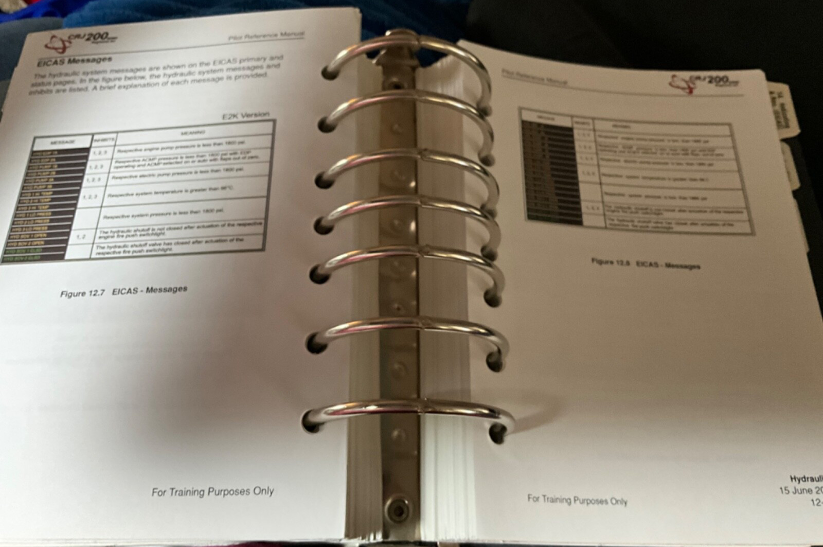 Bombardier CRJ 200 Pilot Reference Manual Volume I ONLY 2001 Training Purposes