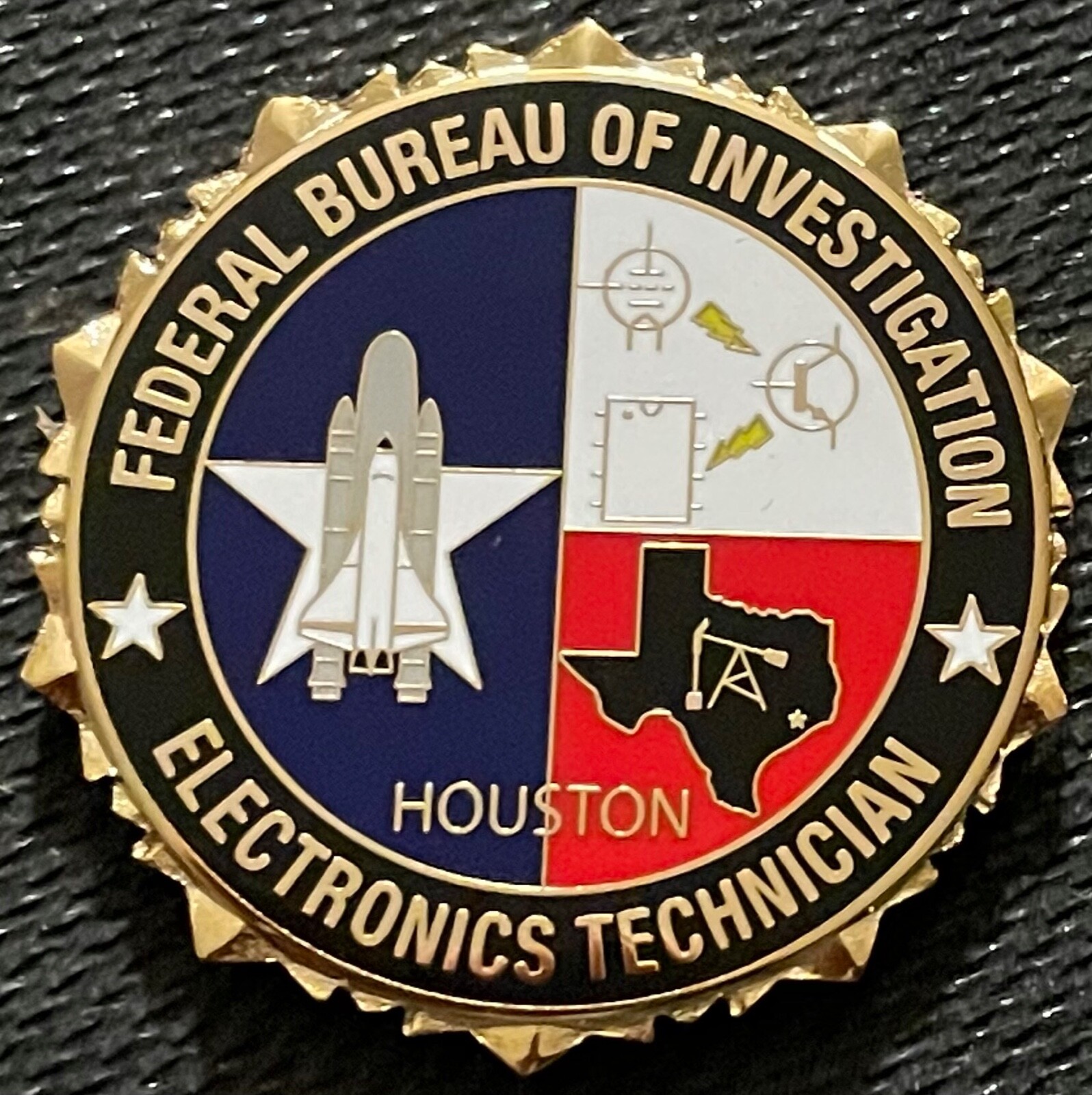 FBI - Houston Field Office Electronic Technician G 1.75in version challenge coin