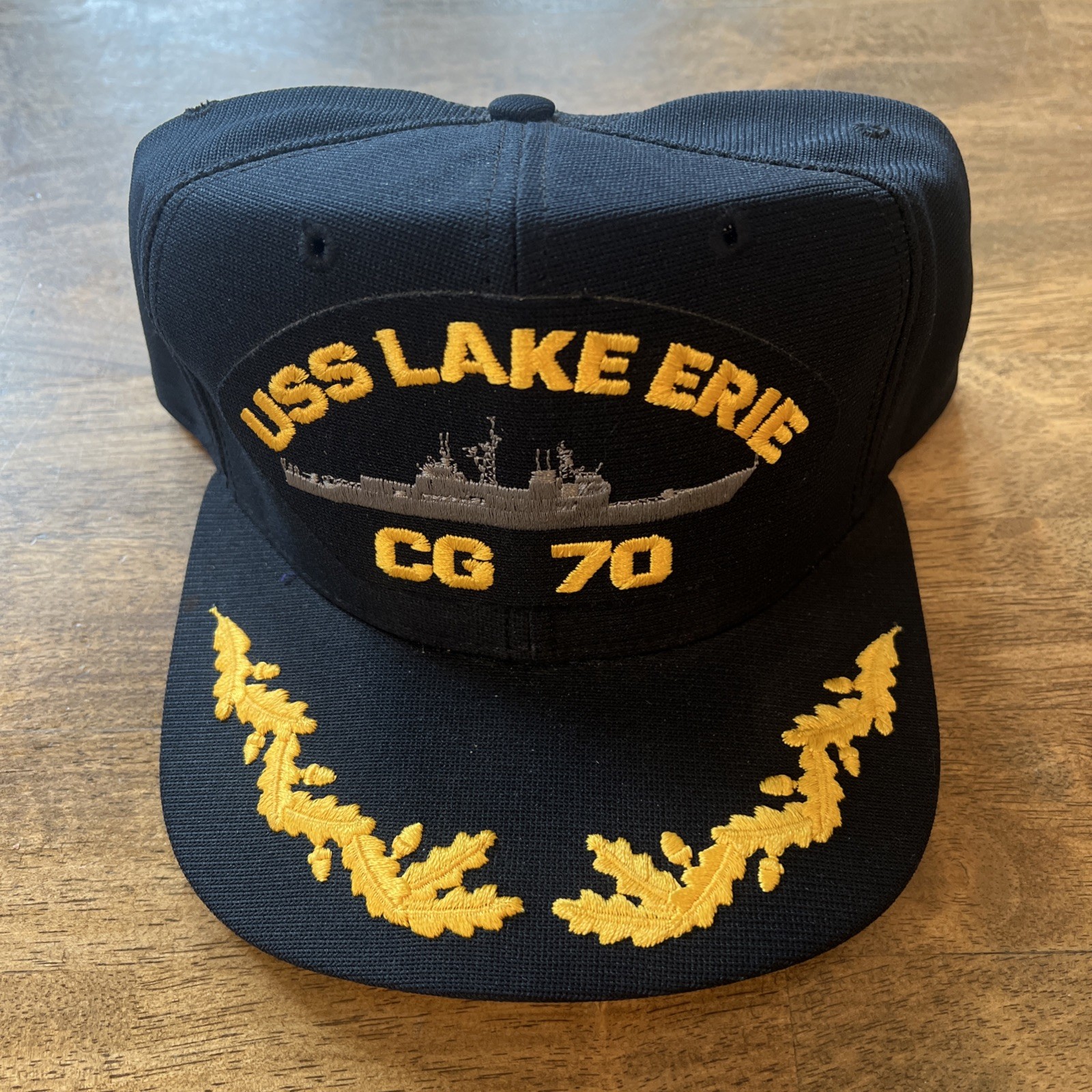 USS LAKE ERIE CG 70 SR. OFFICER'S - CAP / HAT - NEW / MINT - FREE SAME DAY SHIP