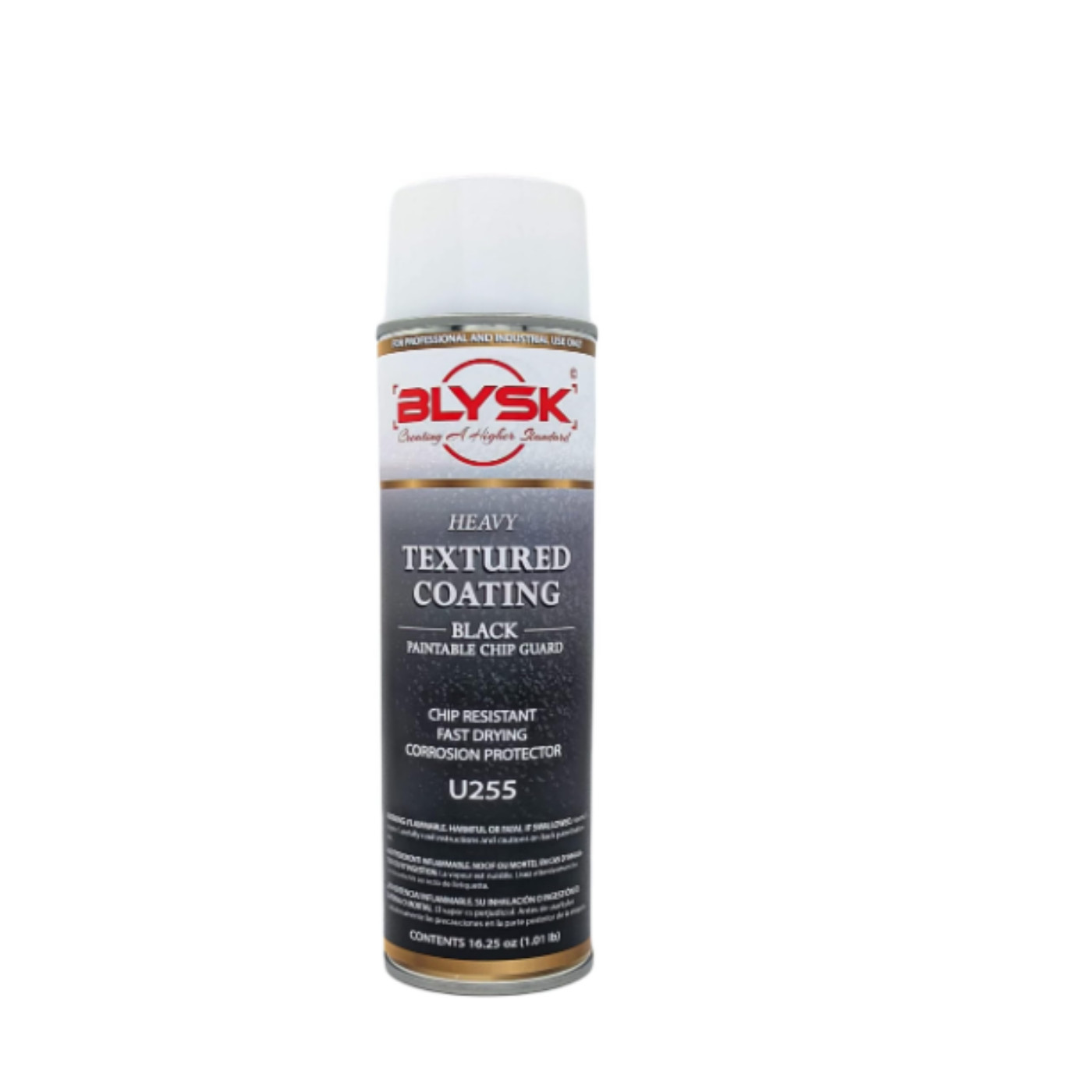 Blysk Heavy Textured Coating U255, Black Paintable Chip Guard 16 oz