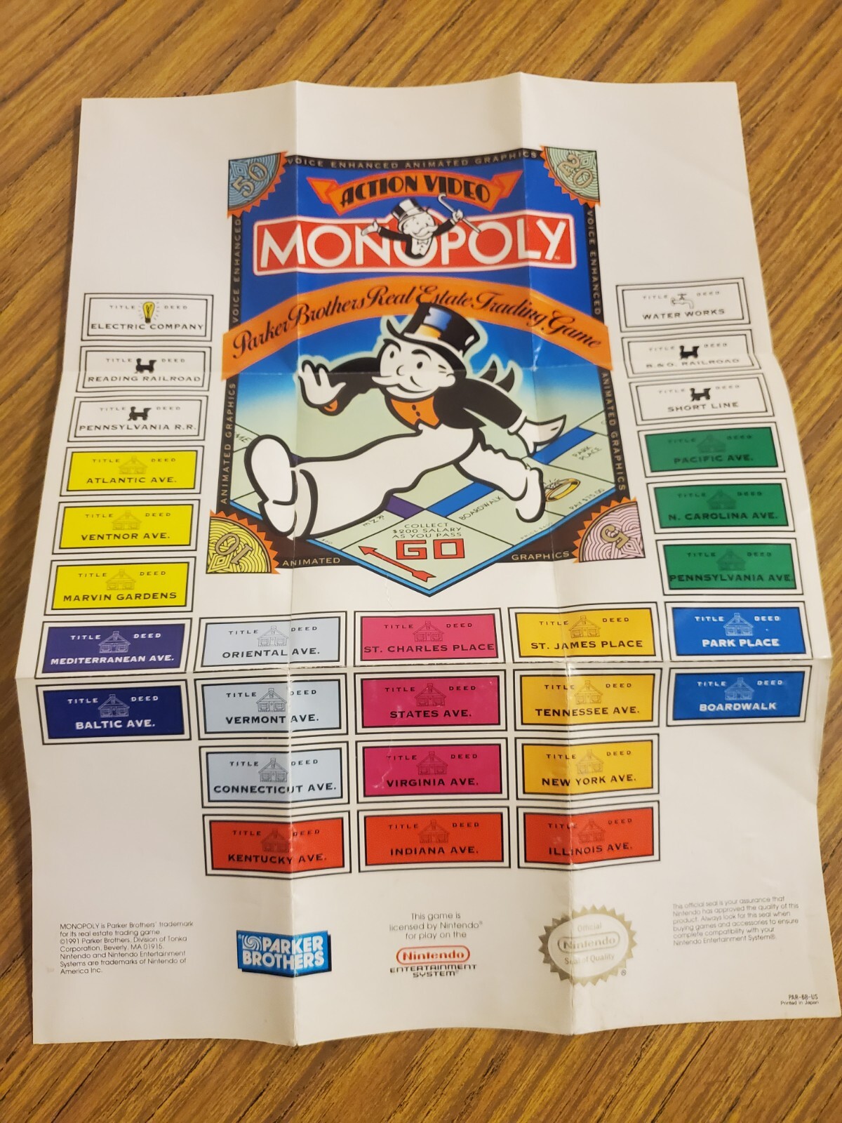 monopoly nes Poster Insert