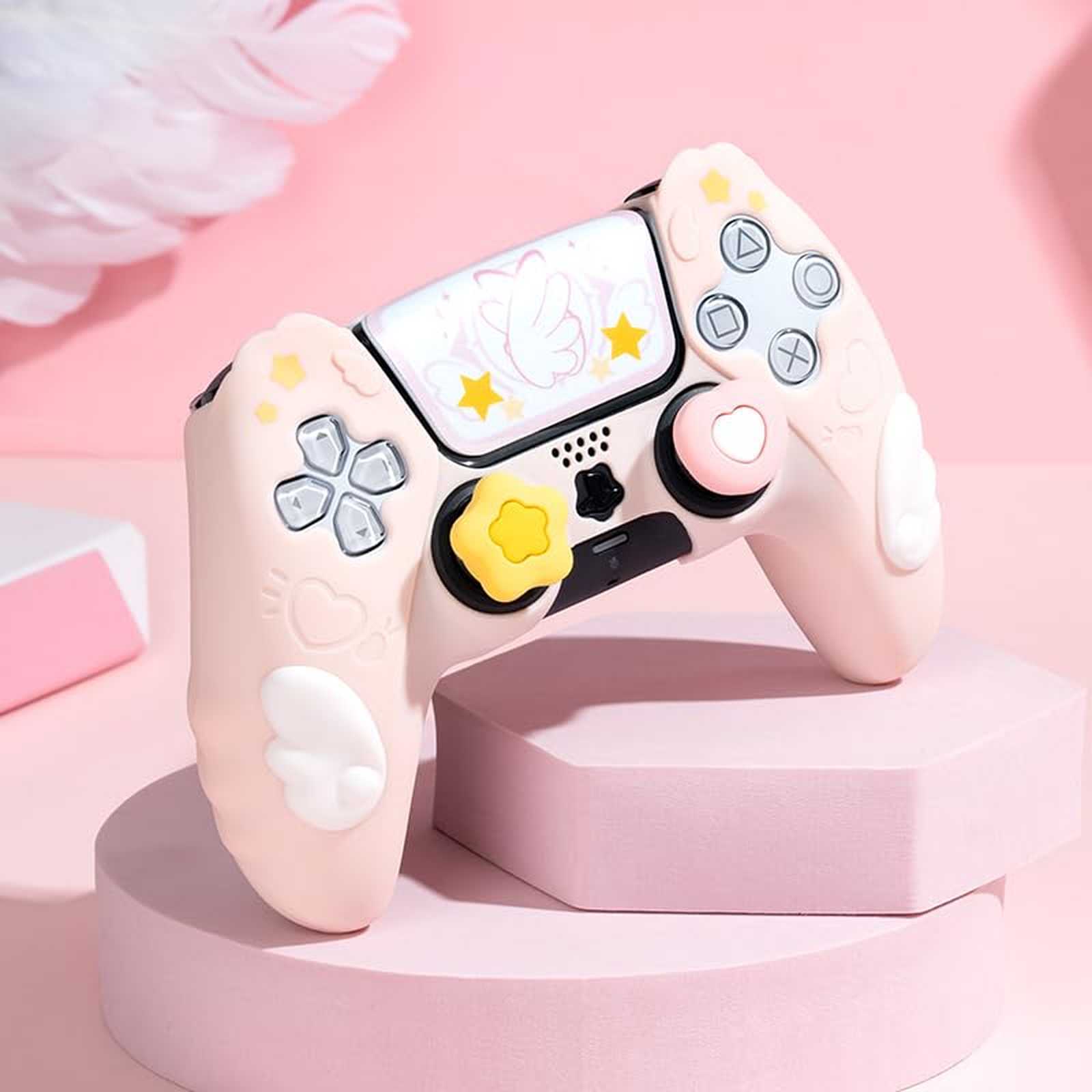 GeekShare Case Cover & Thumb Grips for PS5/SwitchPRO Controller Skin Star Wing