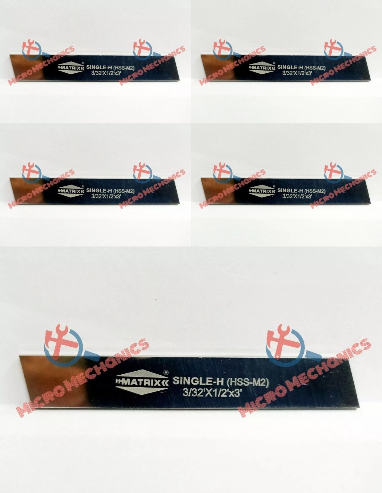 5x Cut Off Parting Blade High Speed Steel 3/32" Inch x 1/2" Inch x 3" Inch