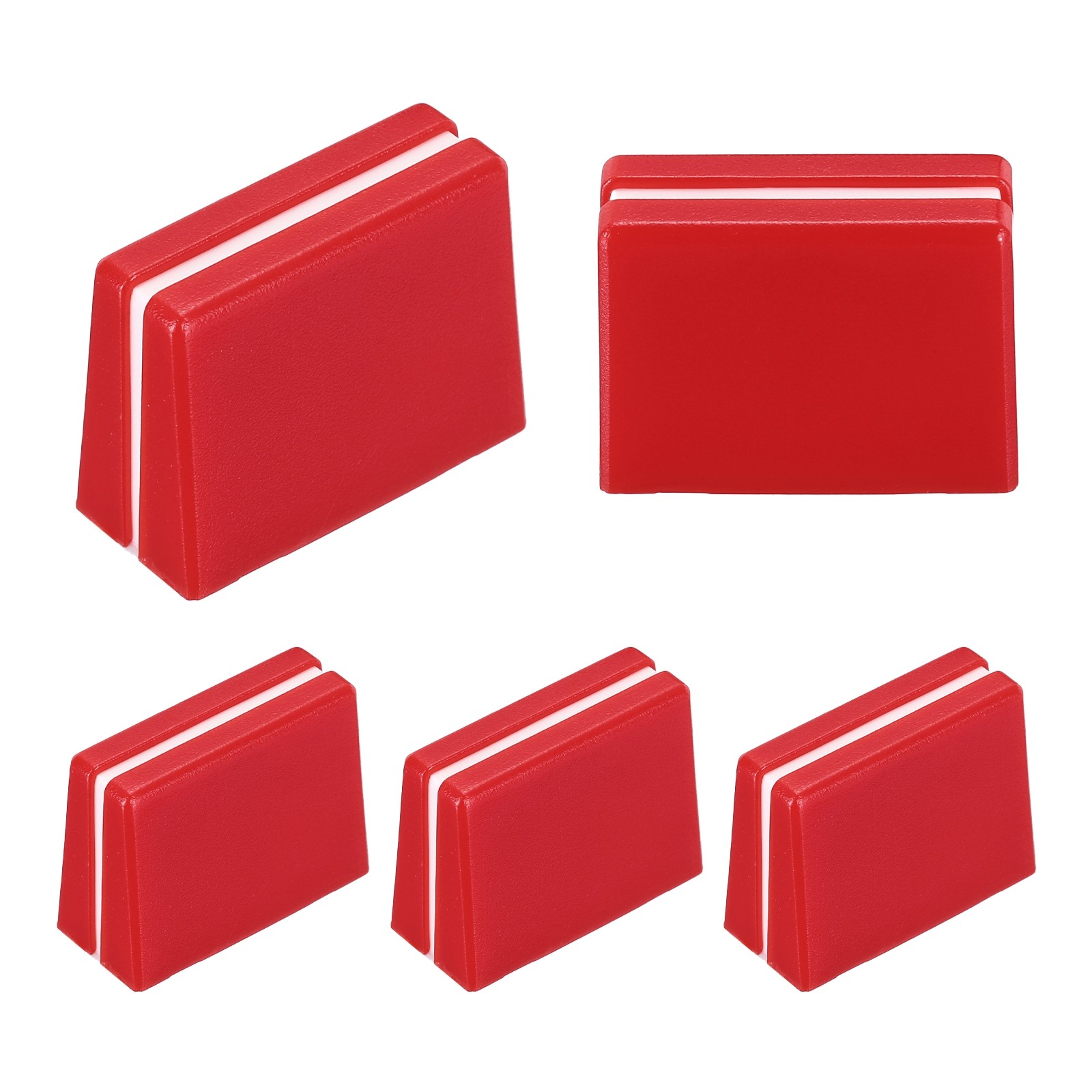Universal Fader Knobs, Red Mixer Fader Caps Plastic for DJ Console, 5Pcs