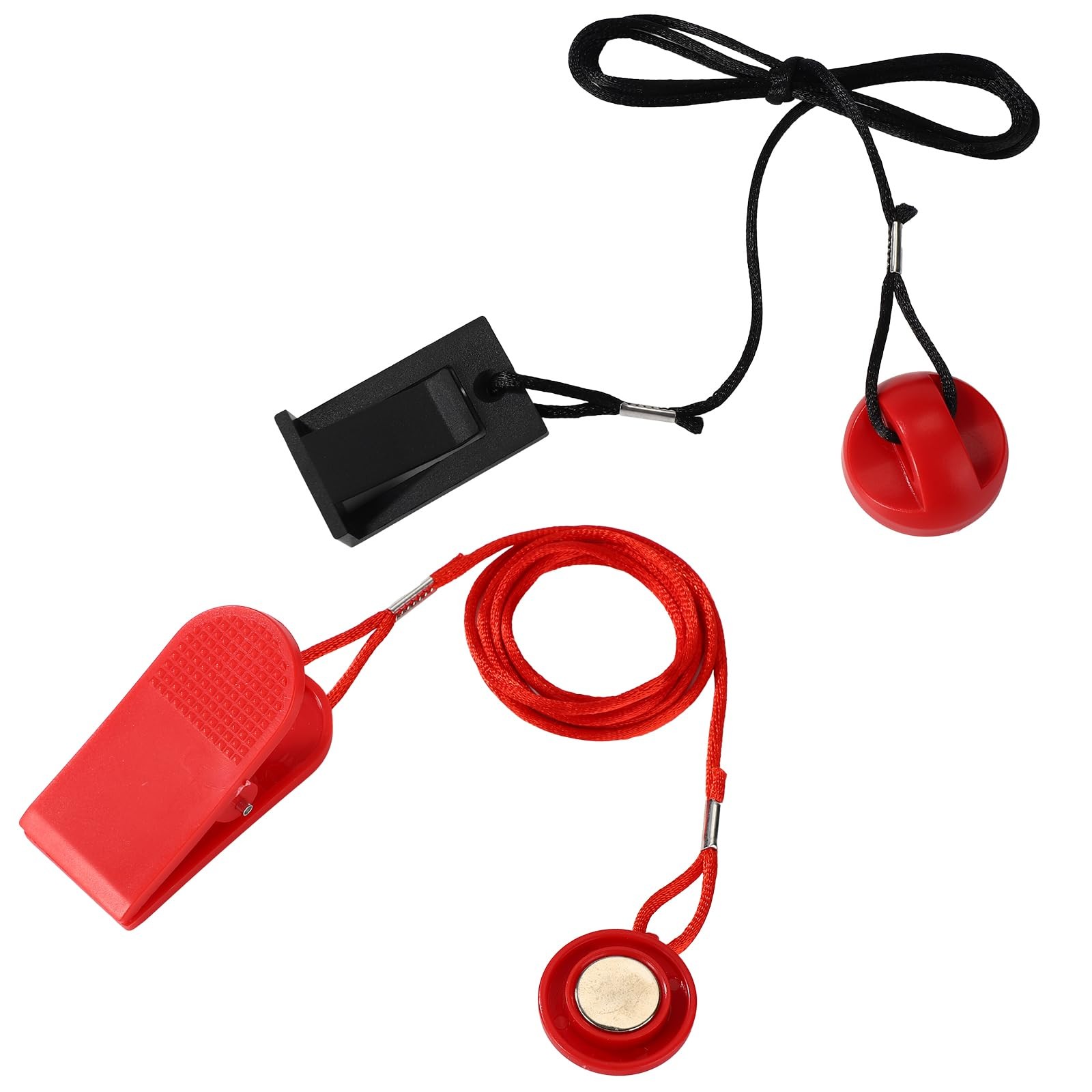 Lyreh 2pcs Universal Treadmill Magnet Safety Key with Clip, Treadmill Emergen...