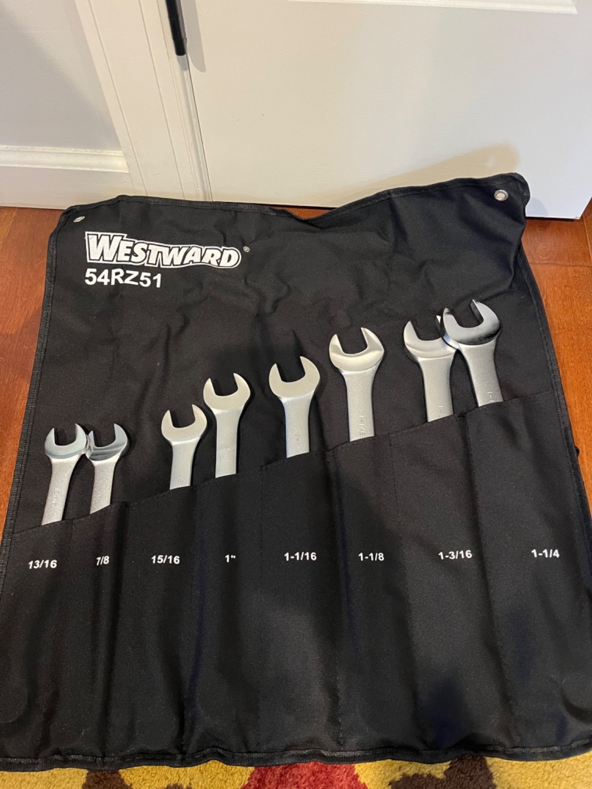Westward 54RZ51A Jumbo Combination Wrench SAE, 12 Point 8 Pcs 13/16" to 1-1/4"