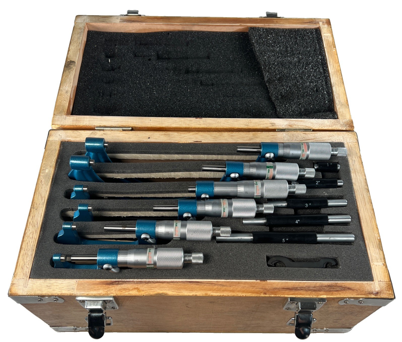Precise Outside Micrometers Set 0-6” (0.0001) +Case (Set Of 6) EUC