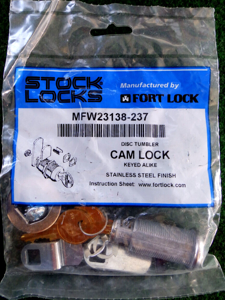 TWO STOCK LOCKS MFW23168-237  Cam Lock  Comp X Keyed Alike