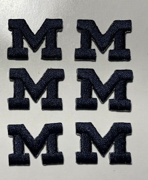 Michigan patches u of michigan WOLVERINES patch 7/8" wide Block M PATCH 6 pieces