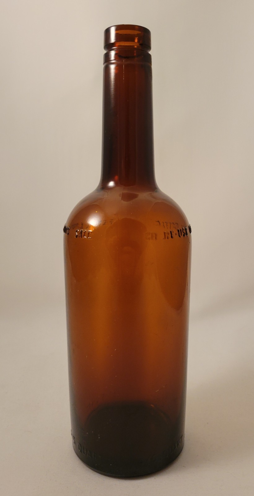 Vintage Hiram Walker & Sons Whisky Bottle - Approx. 11" Tall