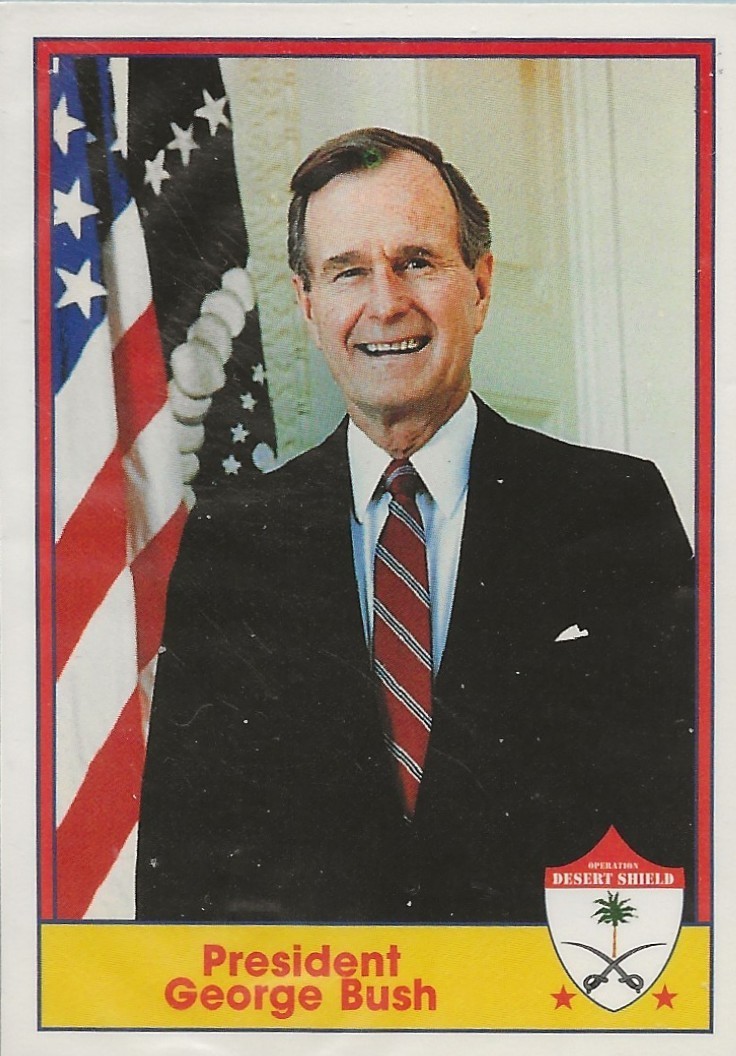 PRESIDENT GEORGE BUSH - 1991 Pacific Operation Deset Shield - Card #1 - #2