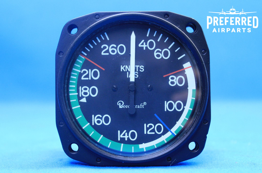 Used Beechcraft Airspeed Indicator, p/n 115-384033-1 (22895)