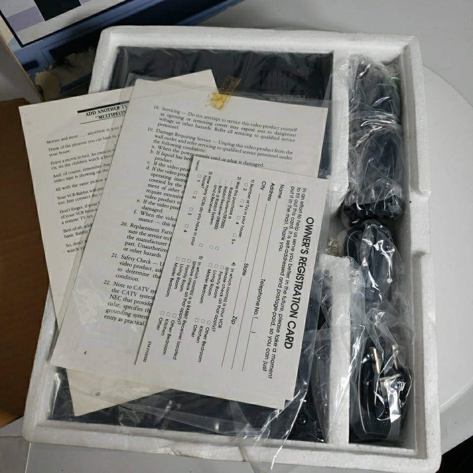 NOB Vtg. Rabbit VCR Multiplying System Model TR-7000, Appears It's a Failed Gift