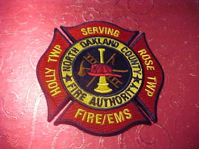 NORTH OAKLAWN COUNTY MICHIGAN FIRE DEPARTMENT PATCH SHOULDER SIZE UNUSED