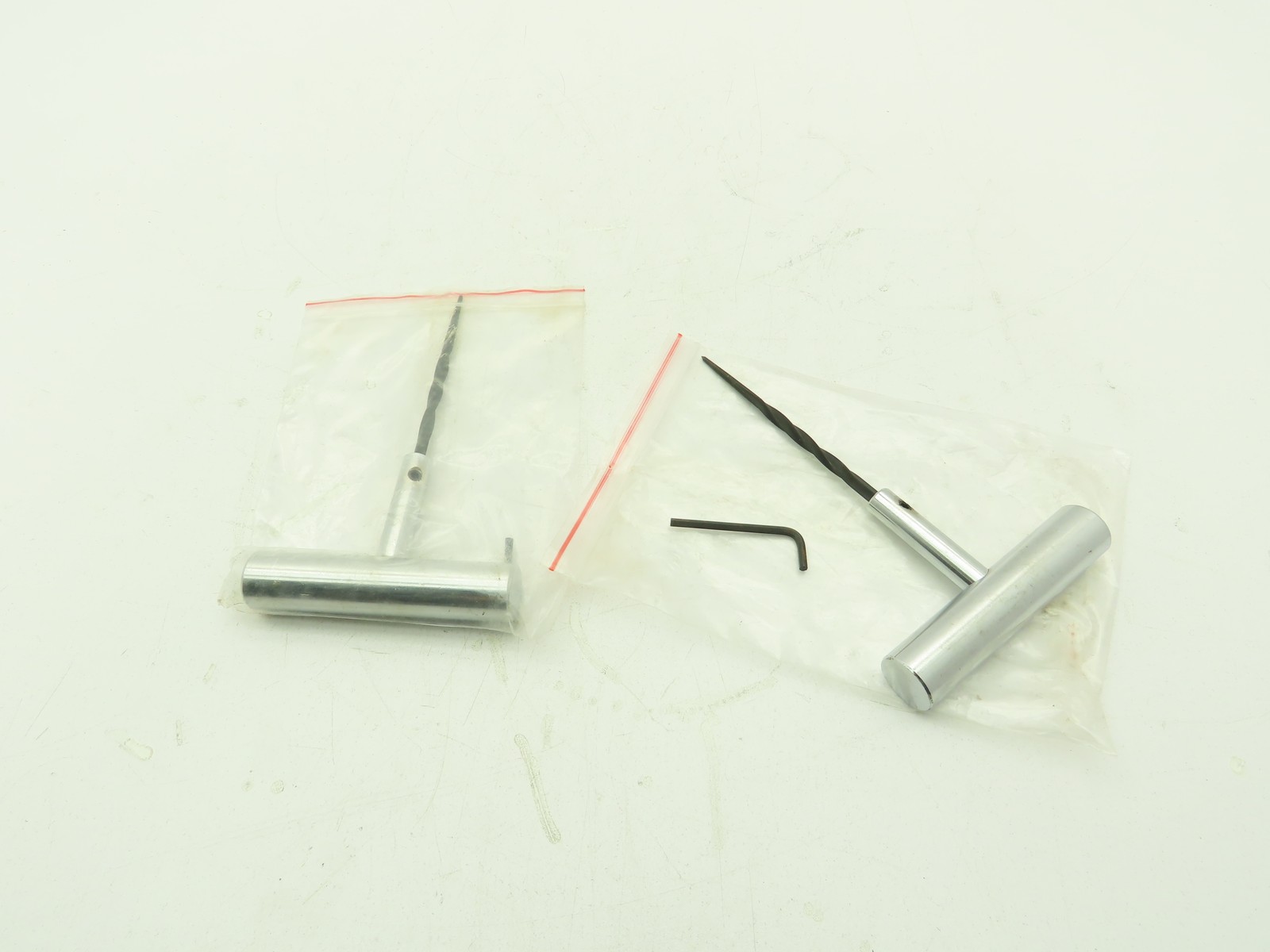 Steel Spiral Probe Reamer Tire Plug Repair Tool Chrome Steel T-Handle  LOT OF 2