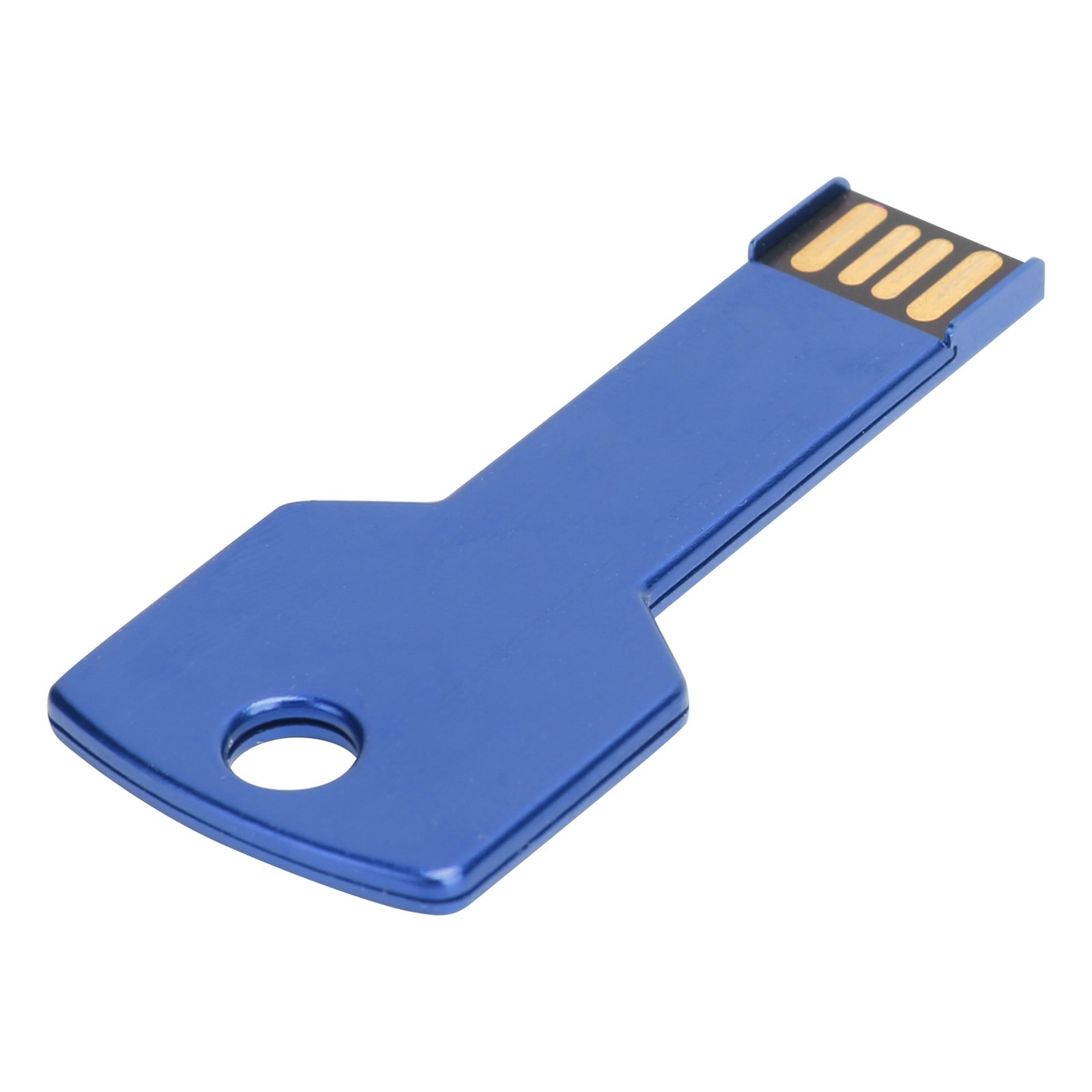 Blue USB Flash Drive Key Shape USB Memory Disc Plug And Play U Disc For Com QBUU