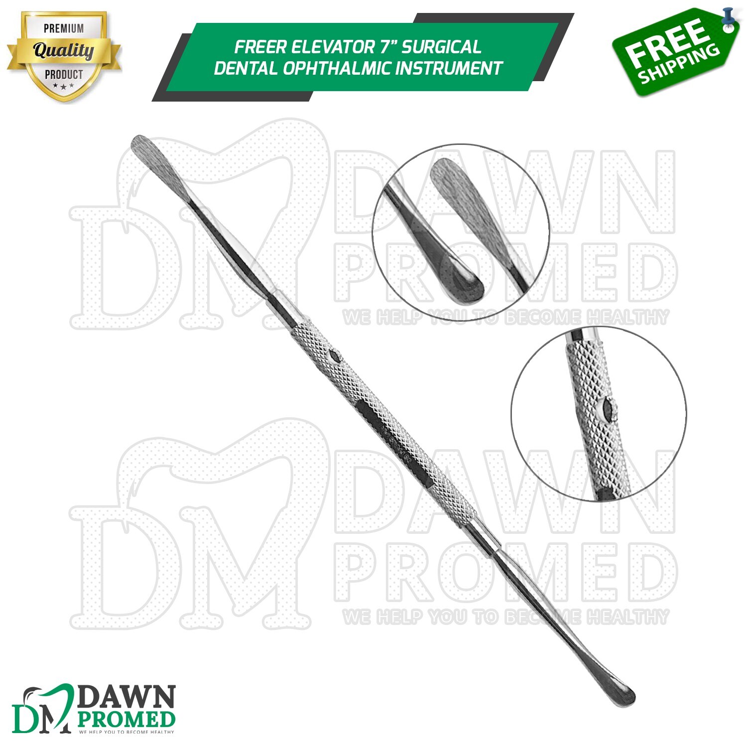 Freer Elevator 7” Double Ended Surgical Dental Ophthalmic Instrument