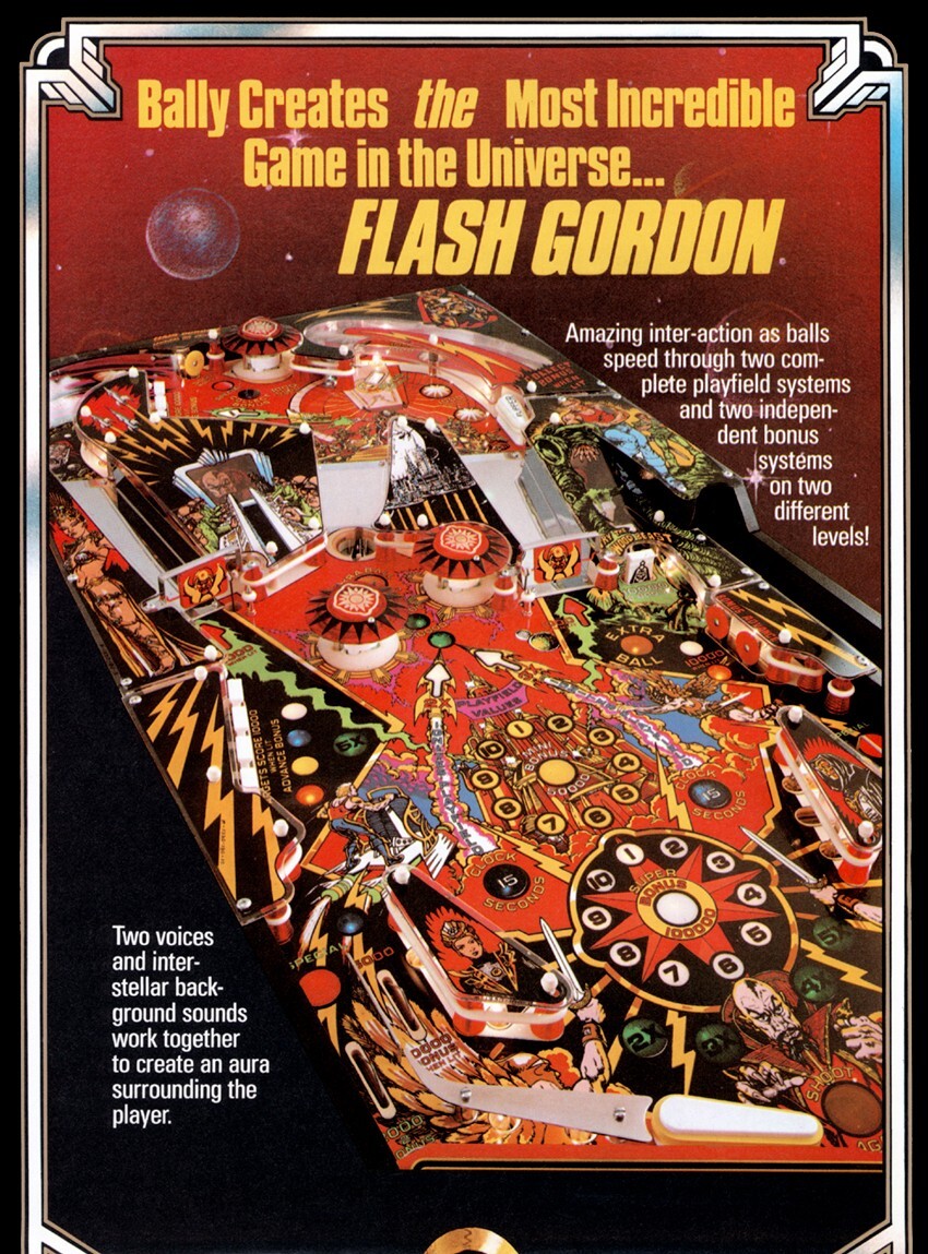 1981 Bally Flash Gordon Pinball Machine Rubber Ring Kit