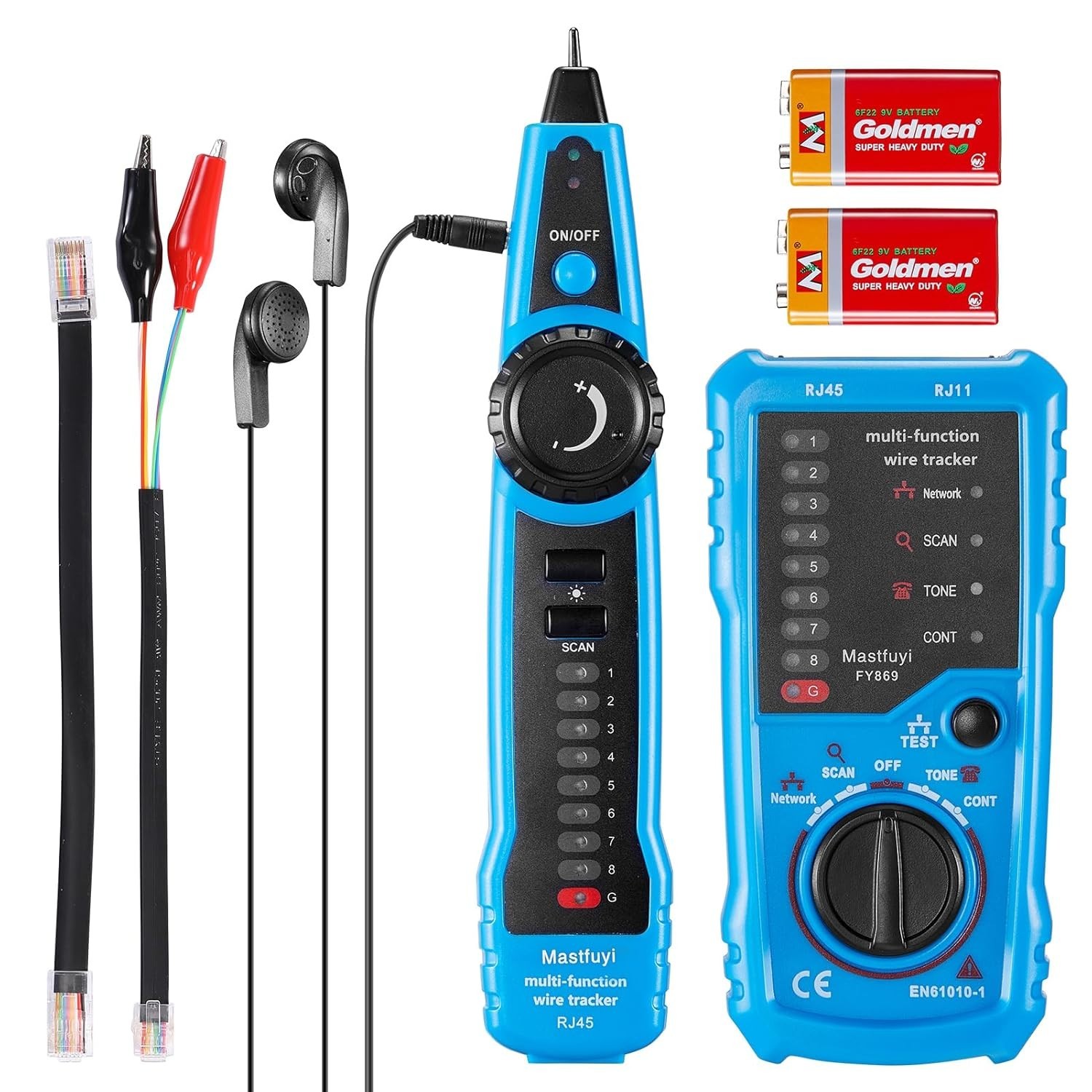 Network Cable Tester, Wire Tracker Multifunction, Tracer with Probe Sound, RJ11...