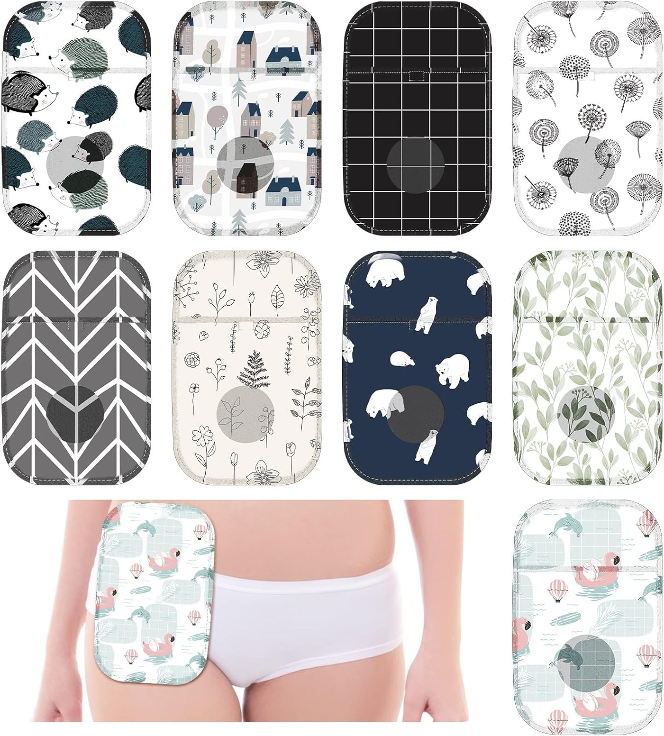 Weewooday 9 Pcs Ostomy Bag Covers Waterproof Shower Cover Lightweight...