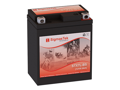 SigmasTek STX7L-BS Battery Replacement for Kawasaki KLX140, G, L 140CC 2008-2022