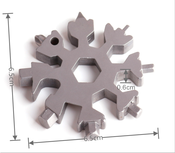 Perfect Gift Snowflake Multi Tool Stainless Steel 18-in-1