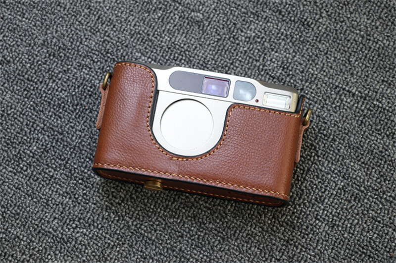 Handmade Camera Half Case Genuine Leather Protective Cover for Contax T2