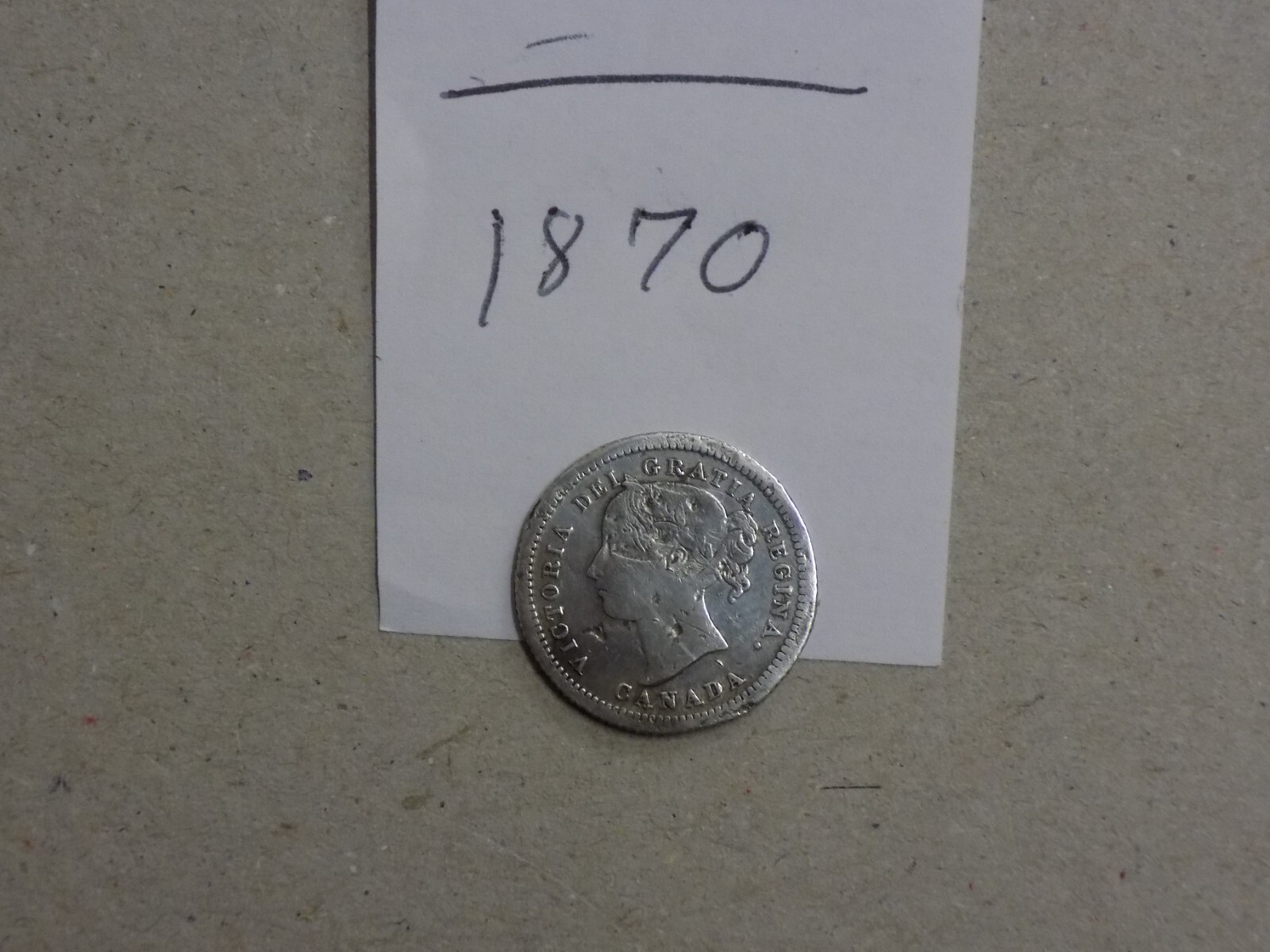 Canada 1870 .925 solid silver 10 cents coin.