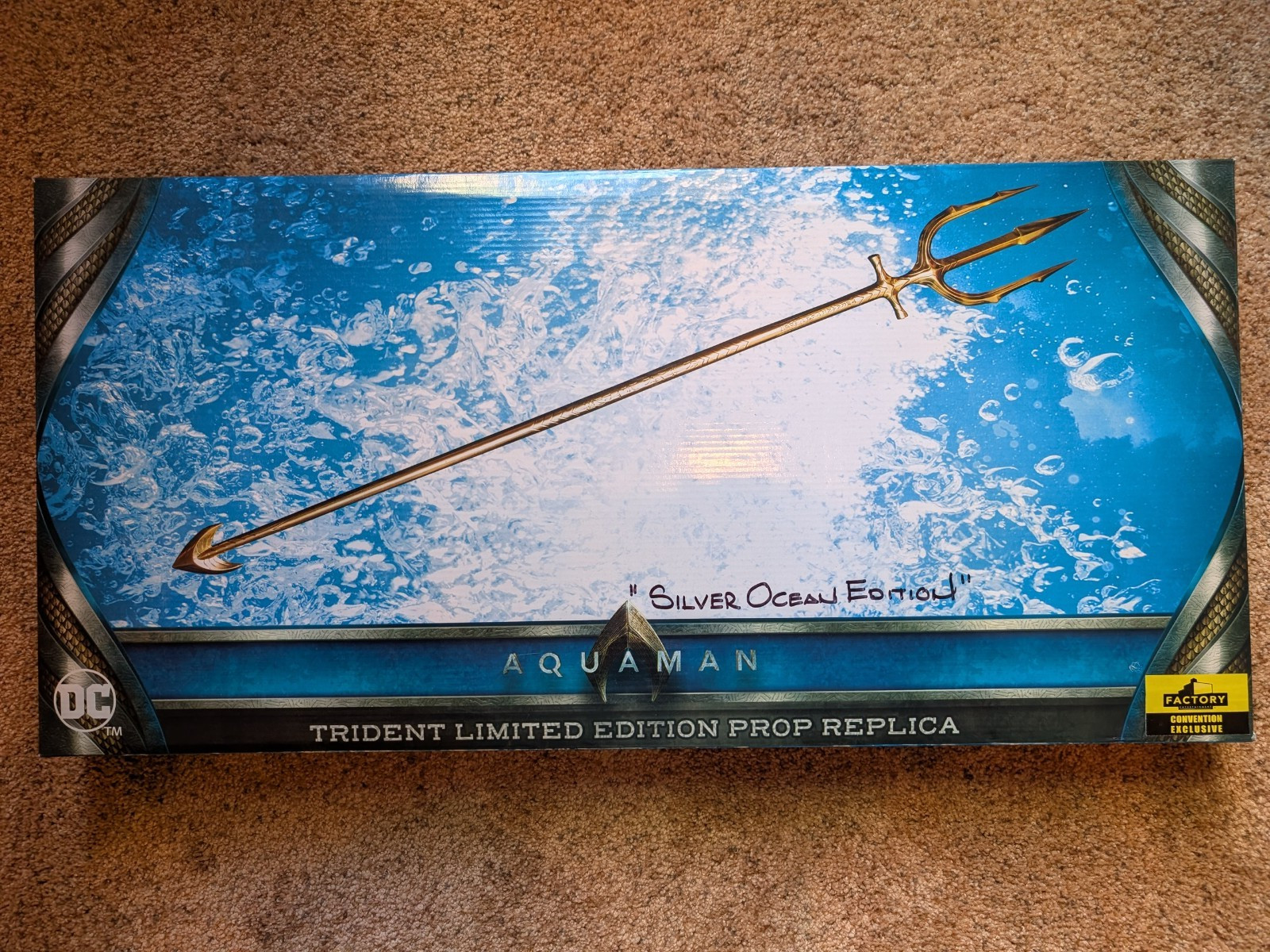 Aquaman Trident "Silver Ocean Edition" - Factory Entertainment L.E. #12 of 50!